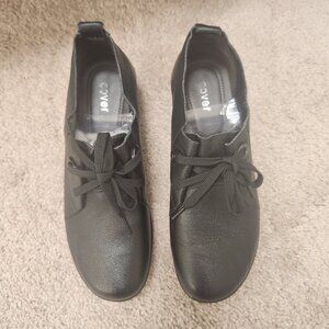 Brand New Stylish Black Lace-Up Leather Shoes Size 7